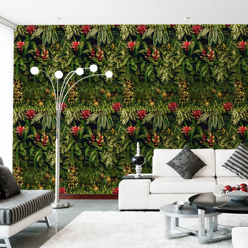 Indian Royals Nature Green Peel and Stick, Self Adhesive, 3D Vinyl Wallpaper for Home Décor (100 x 45 CM) 2