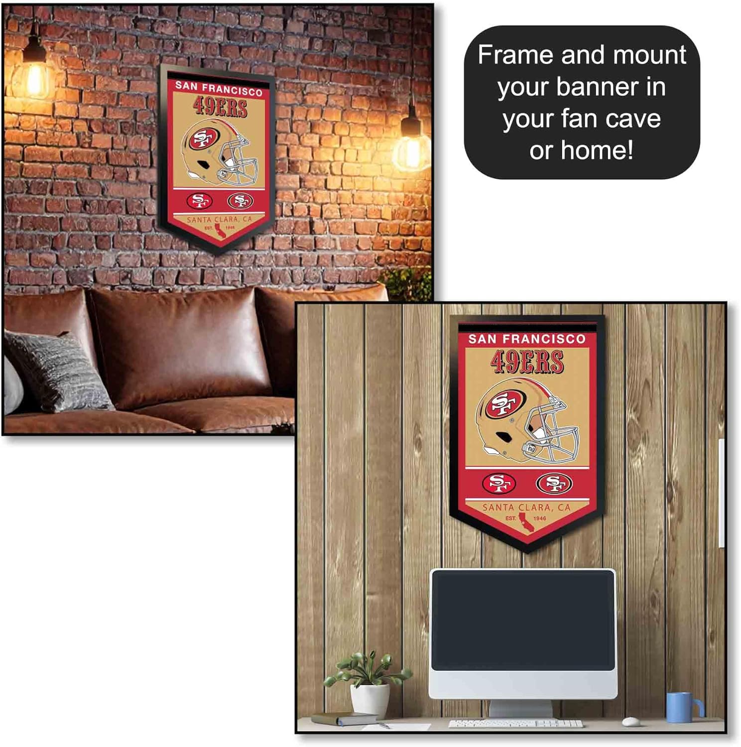 WinCraft San Francisco 49ers Heritage History Banner Pennant, 12x30" - Image 4
