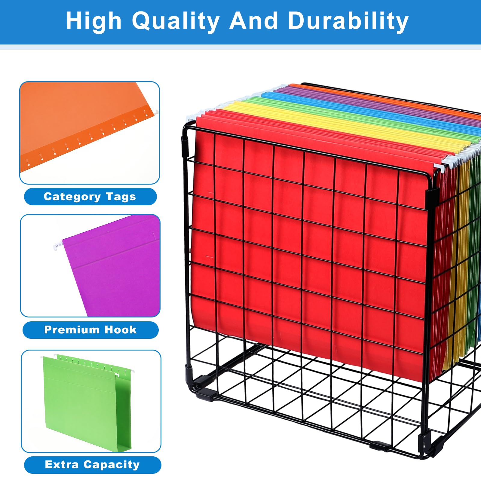 30 Carpetas Colgantes A4 Multicolor - Cartón Resistente Para Oficina, Escuela O Casa