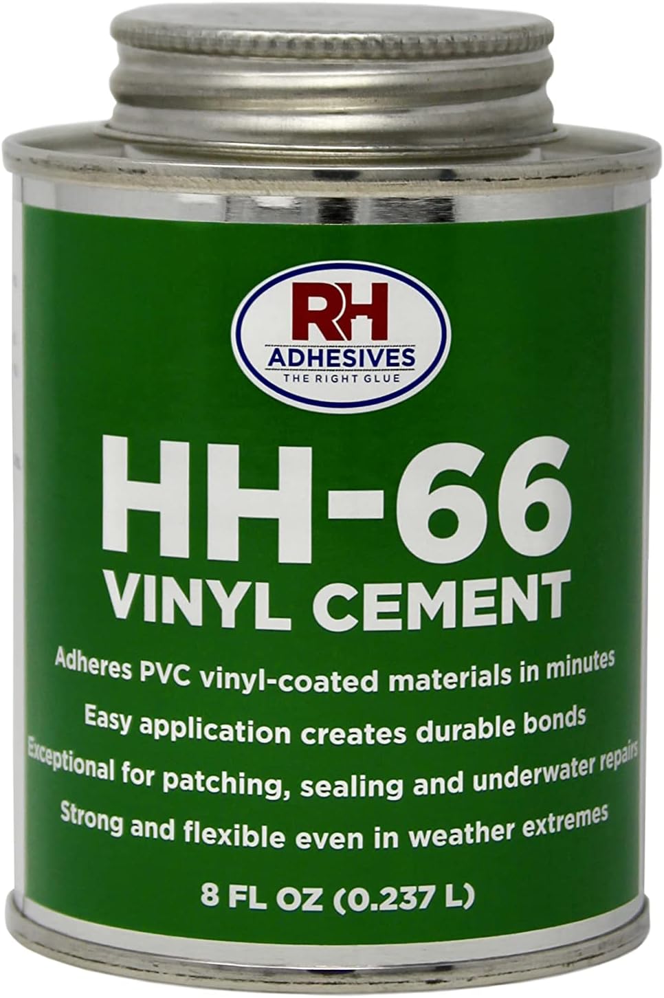 HH66 PVC Vinyl Cement Glue with Brush 8oz by HH66 PVC Vinyl Cement
