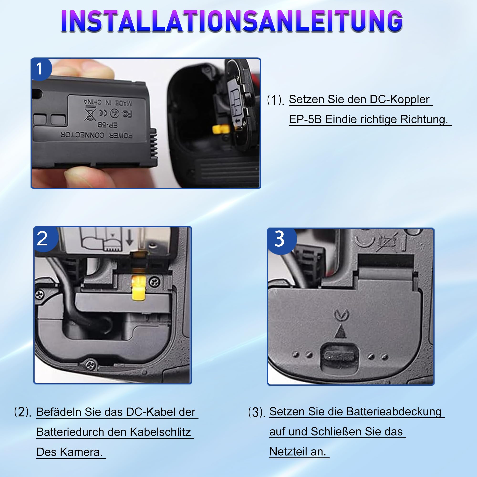 Set di alimentatori EP-5B EH-5 Plus (ricambio per caricabatterie Nikon EN-EL15) per Nikon D500, D600, D610, D750, D7000, D7100, D7200, D7500, D800, D800E, D810, D800A