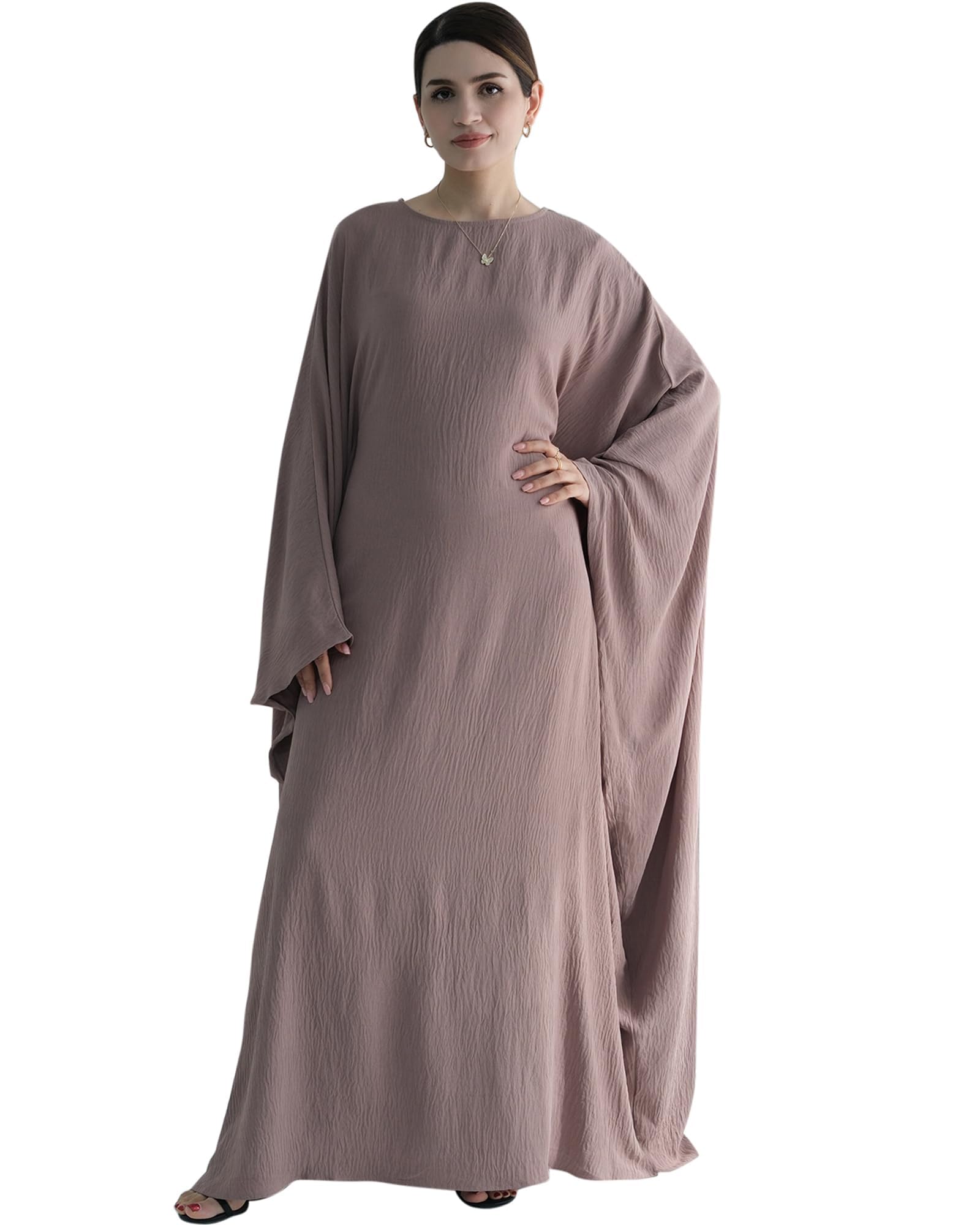 Zofocy Muslim Prayer Dress Abaya Islamic Ramadan Robe Slightly Elasticity Garment Eid Clothes