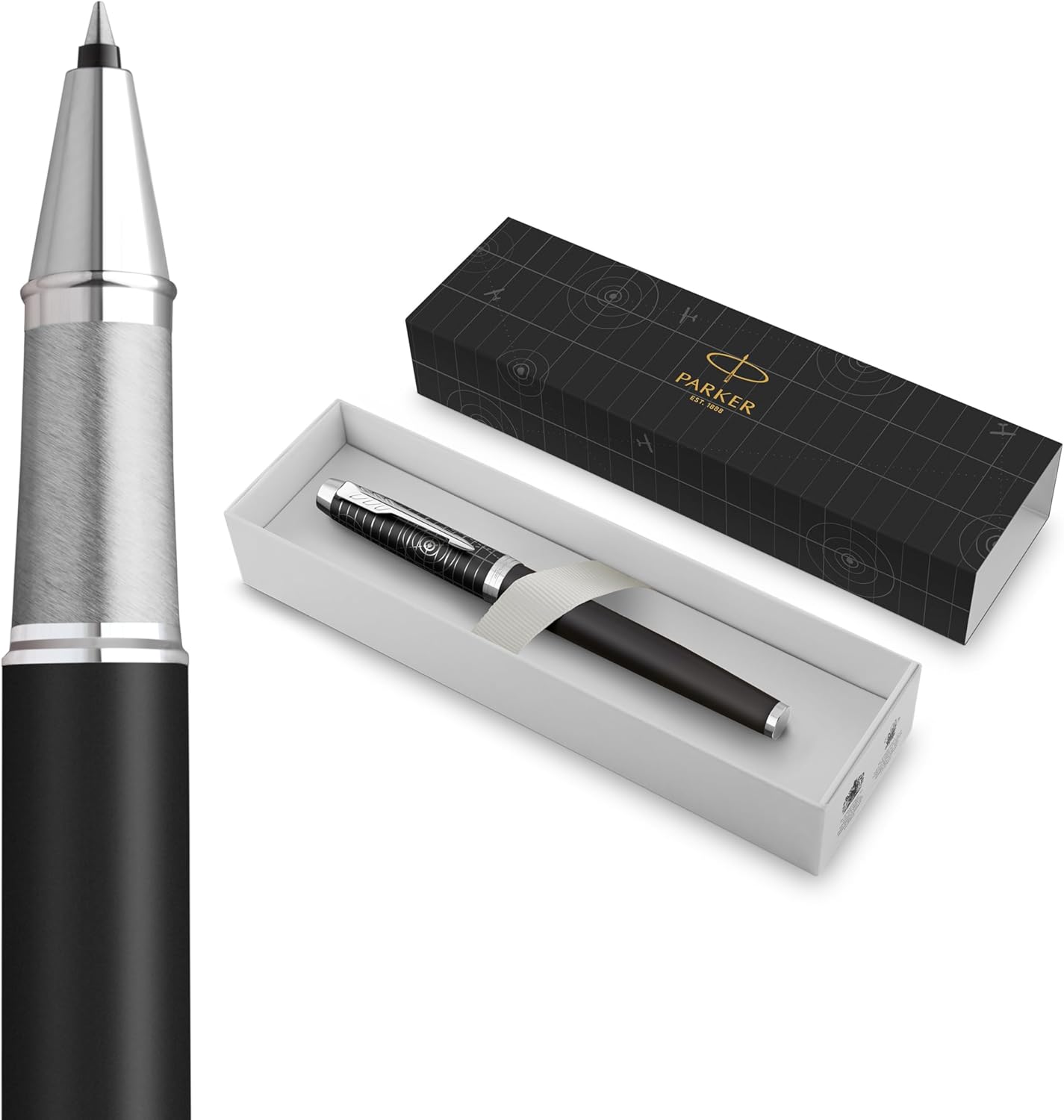 Parker IM Premium Rollerball Pen | Legacy of Flight | Chrome Trim | Fine Point | Gift Box