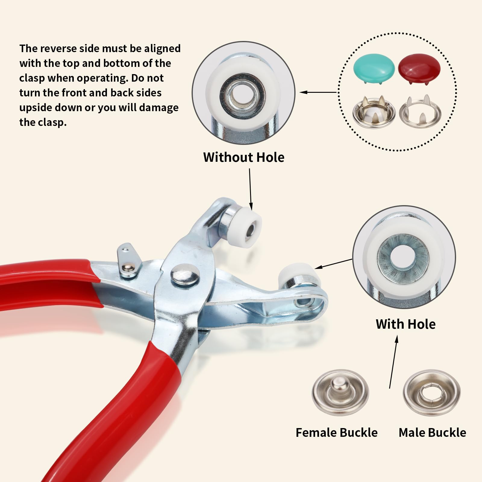 Kit met 400 Metalen Drukknopen, 10 Sets van 5 Knopen in 10 Kleuren, Hoge Hardheid en Slagvastheid, Compact, Praktisch voor Het Maken van Kleding, Decoratie