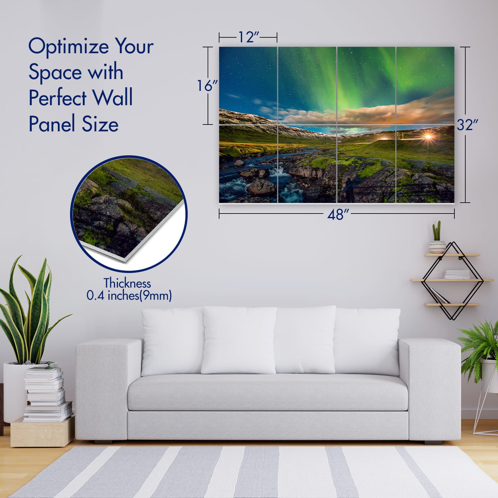 PINWELIFE® Wall Art Acoustic Panels, Sound Proof Absorbing Panels for Home/Office, Decorative Absorbing Dampening - Image 2