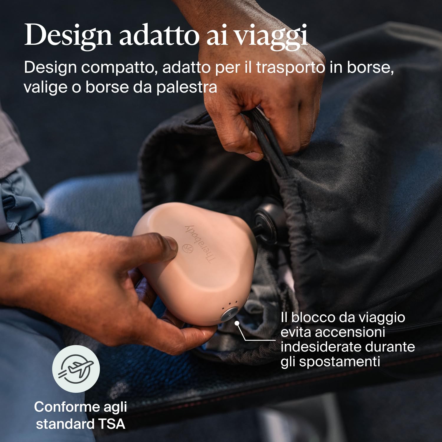 Theragun Mini di Therabody (3ª generazione) – Pistola massaggiante ultra portatile, ideale per i viaggi e per alleviare dolori e tensioni in modo rapido ed efficace ovunque tu sia – Rosa