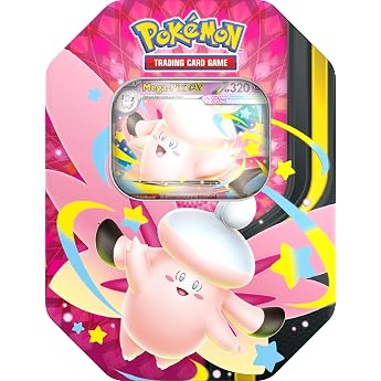 Pok&eacute;mon Tin Box Mega Pixi ex #129 - German - Pok&eacute;mon TCG Box with 4 Boosters &amp; Promo Card