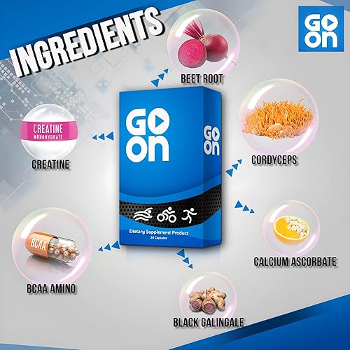 Miniatura 4 de GOON Suplementos de resistencia para correr, triatletas, ciclismo aumenta resistencia, recuperación muscular, impulso rápido de fitness con