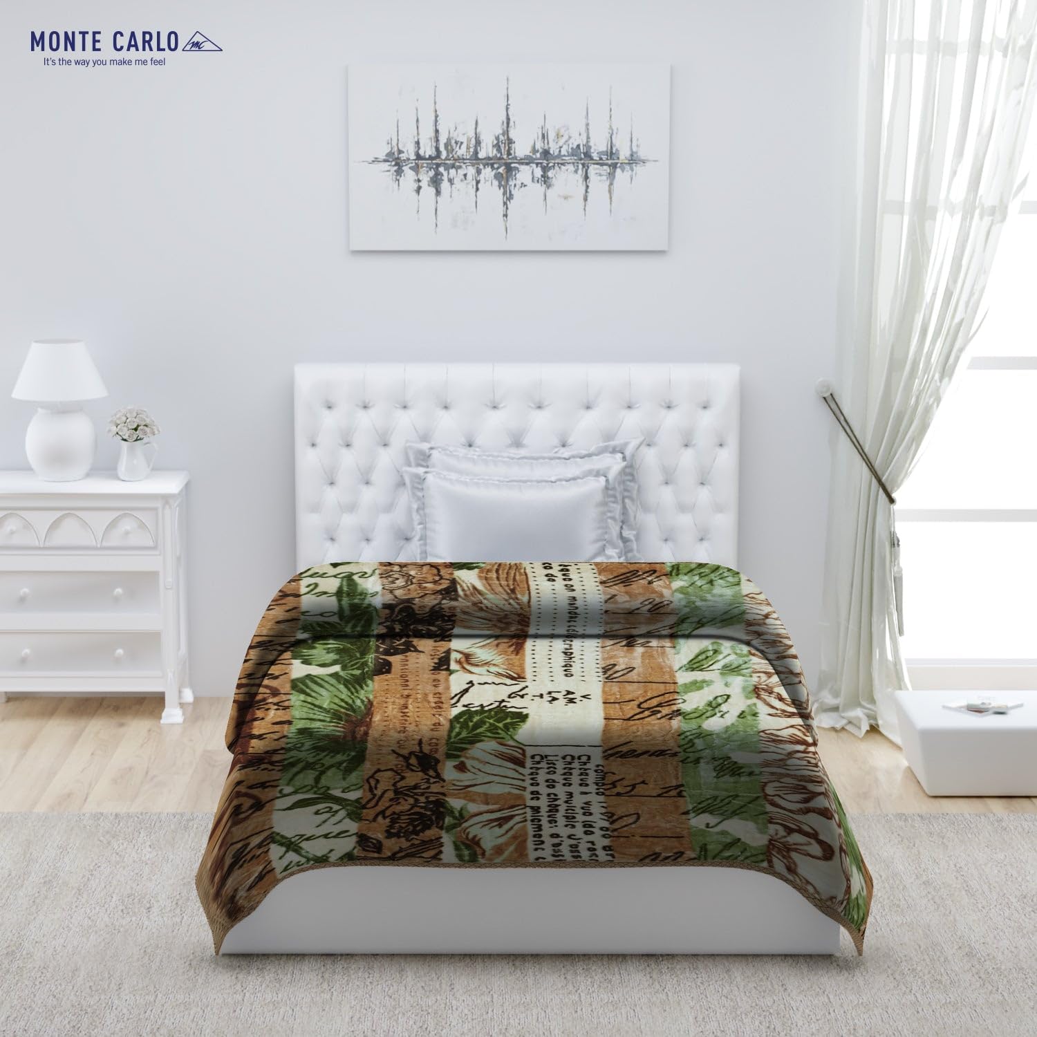Monte Carlo Winter Blanket - Green & Brown -2 Monte Carlo Winter Blanket - Green & Brown -2