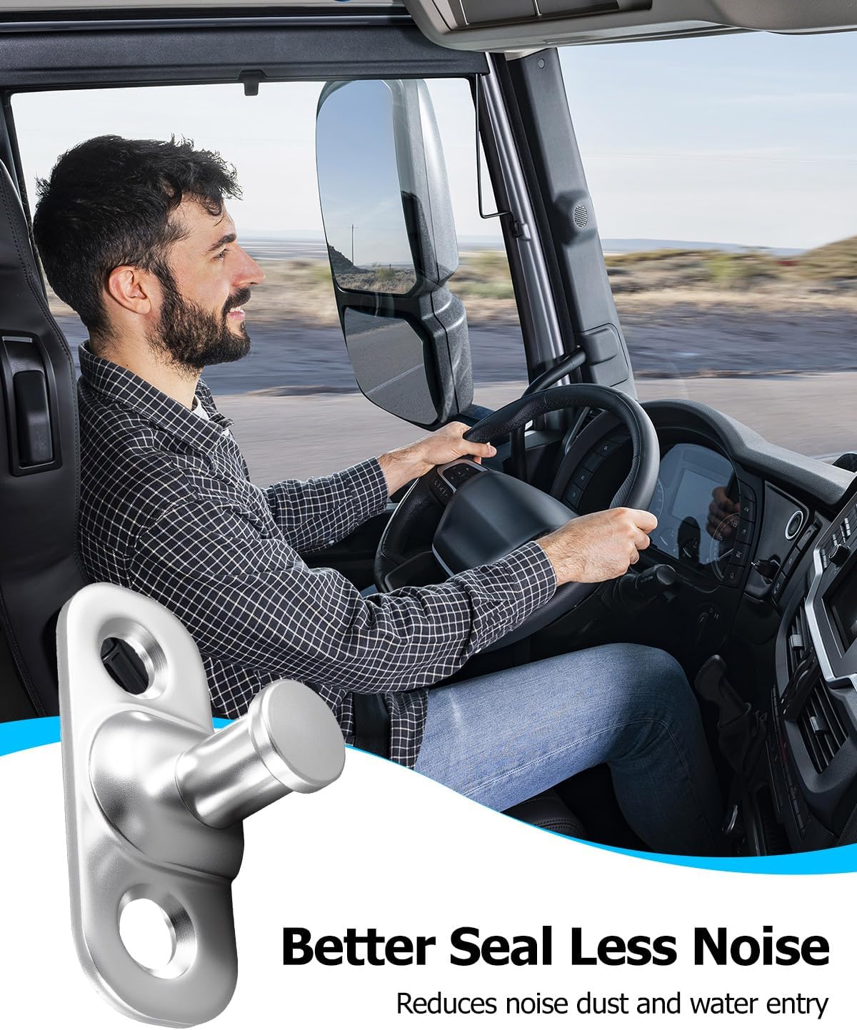 2Pcs Door Latch Striker Bolt Fit for Peterbilt Truck 389 388 387 386 379 378 2005 & Later Door Parts, Replaces R56-6017 HLK2127