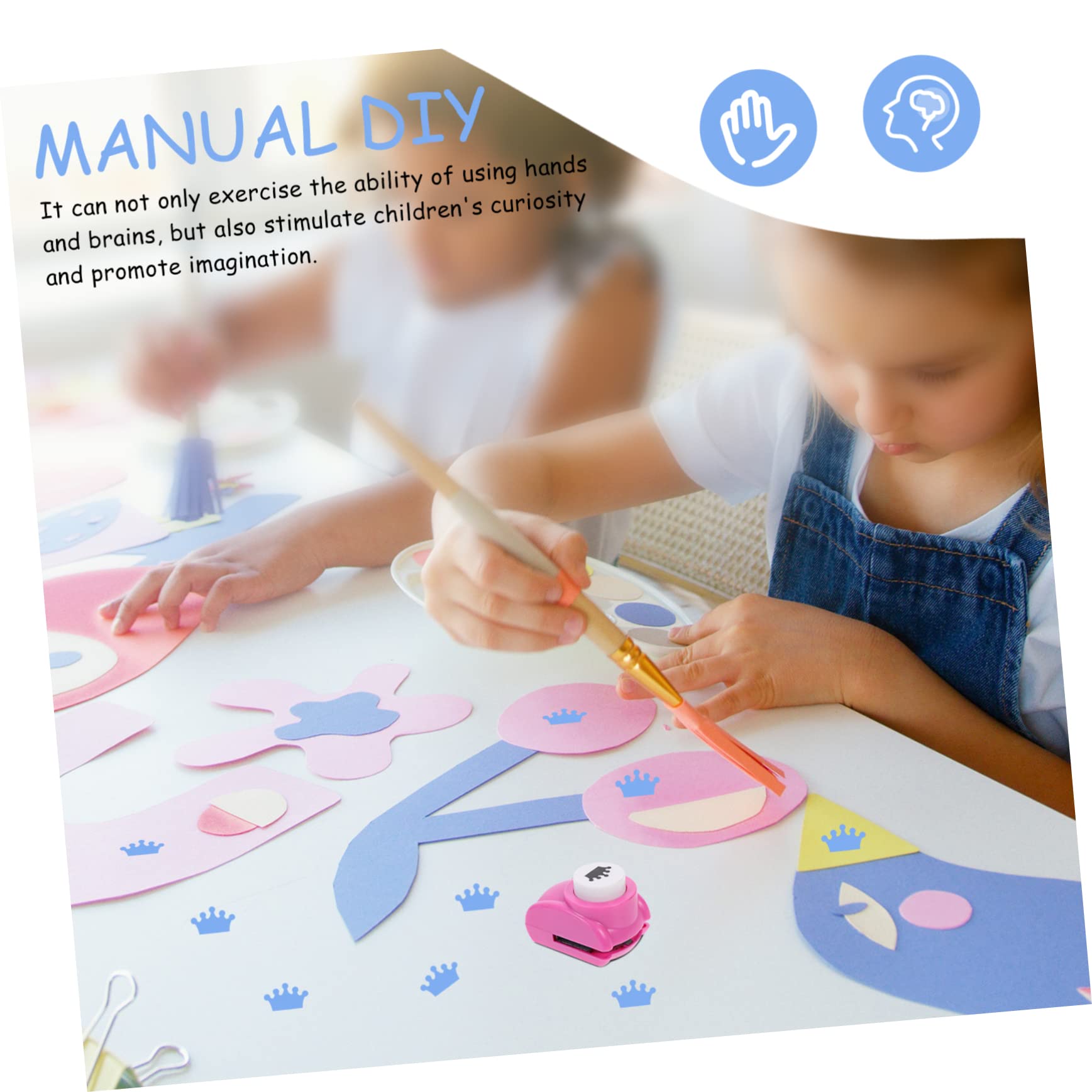 Operitacx Paper Punch for Scrapbooking Craft Hole Punch Handmade Hole Punch DIY Punching Accessory for Card Making Random