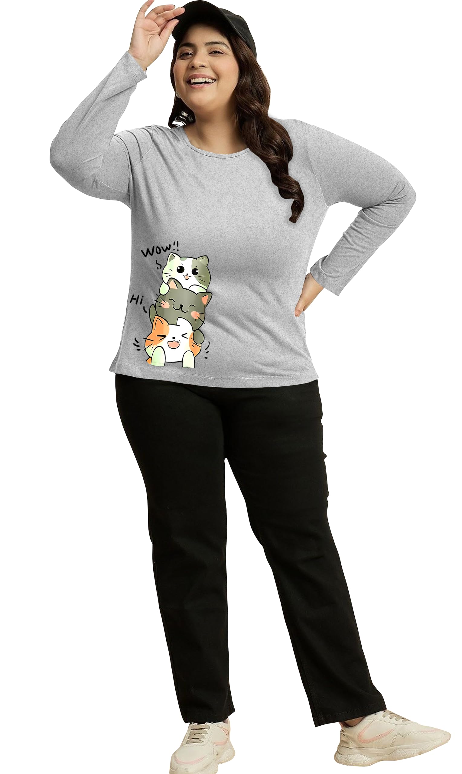 elite soul Womens Plus Size Full Sleeve Cotton T-Shirt | Regular Fit |6XL_7XL_8XL| Graphic Print-picture-24
