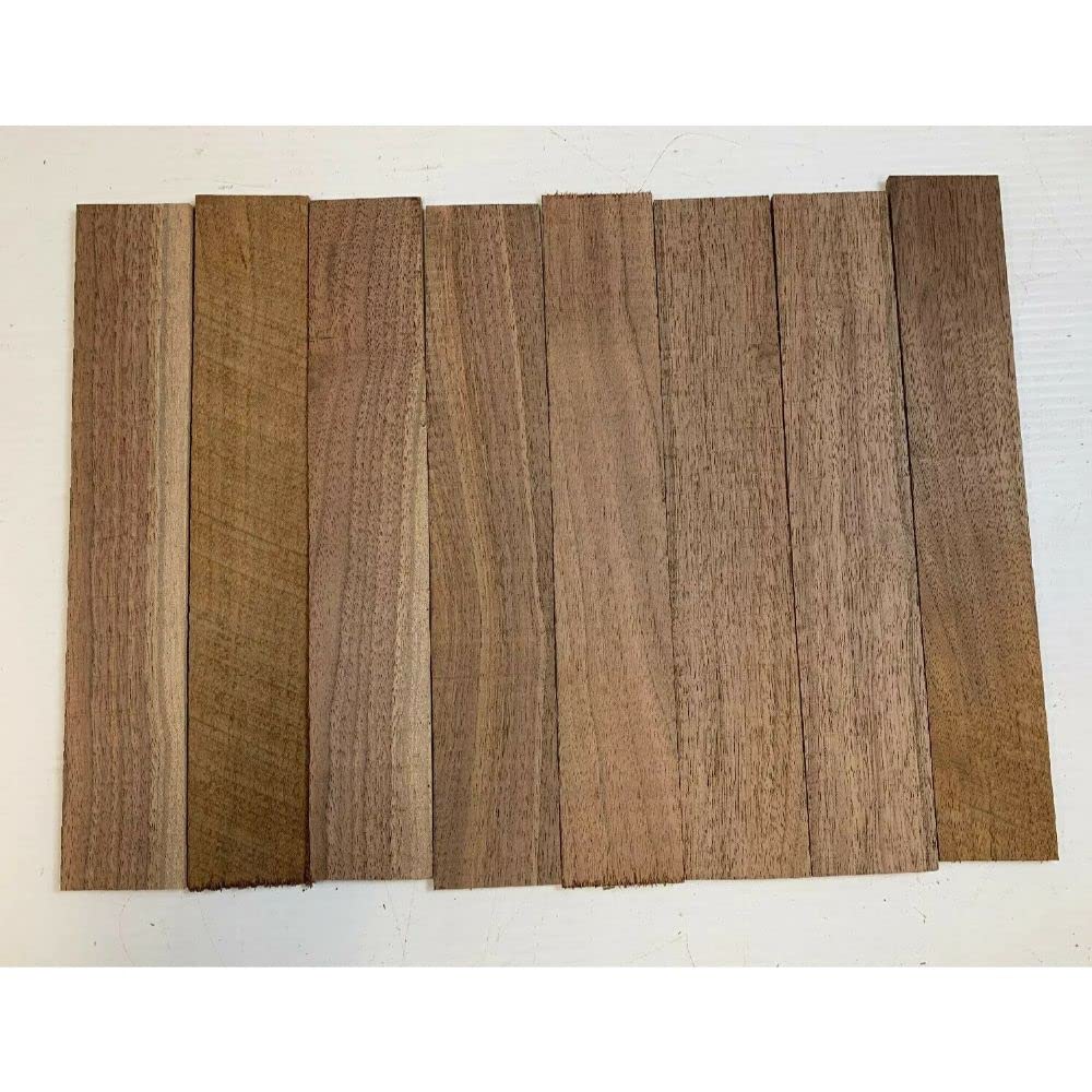 8 Piece Black Walnut Lumber 1/8" x 2" x 12"