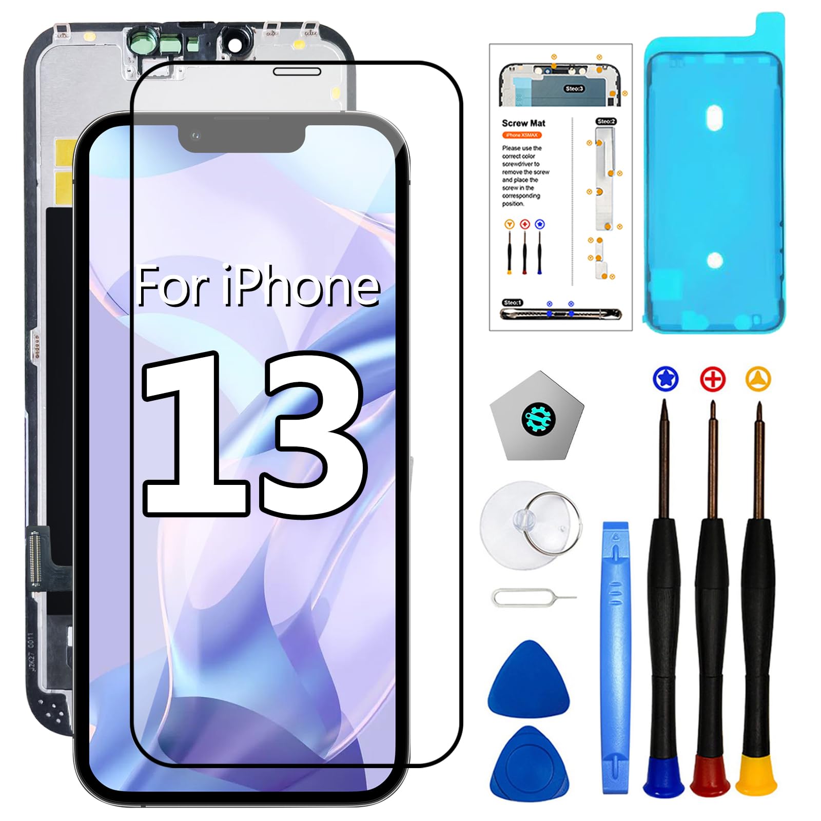 Amazon.com: LMQ for iPhone 13 Screen Replacement， 6.1 Inch LCD