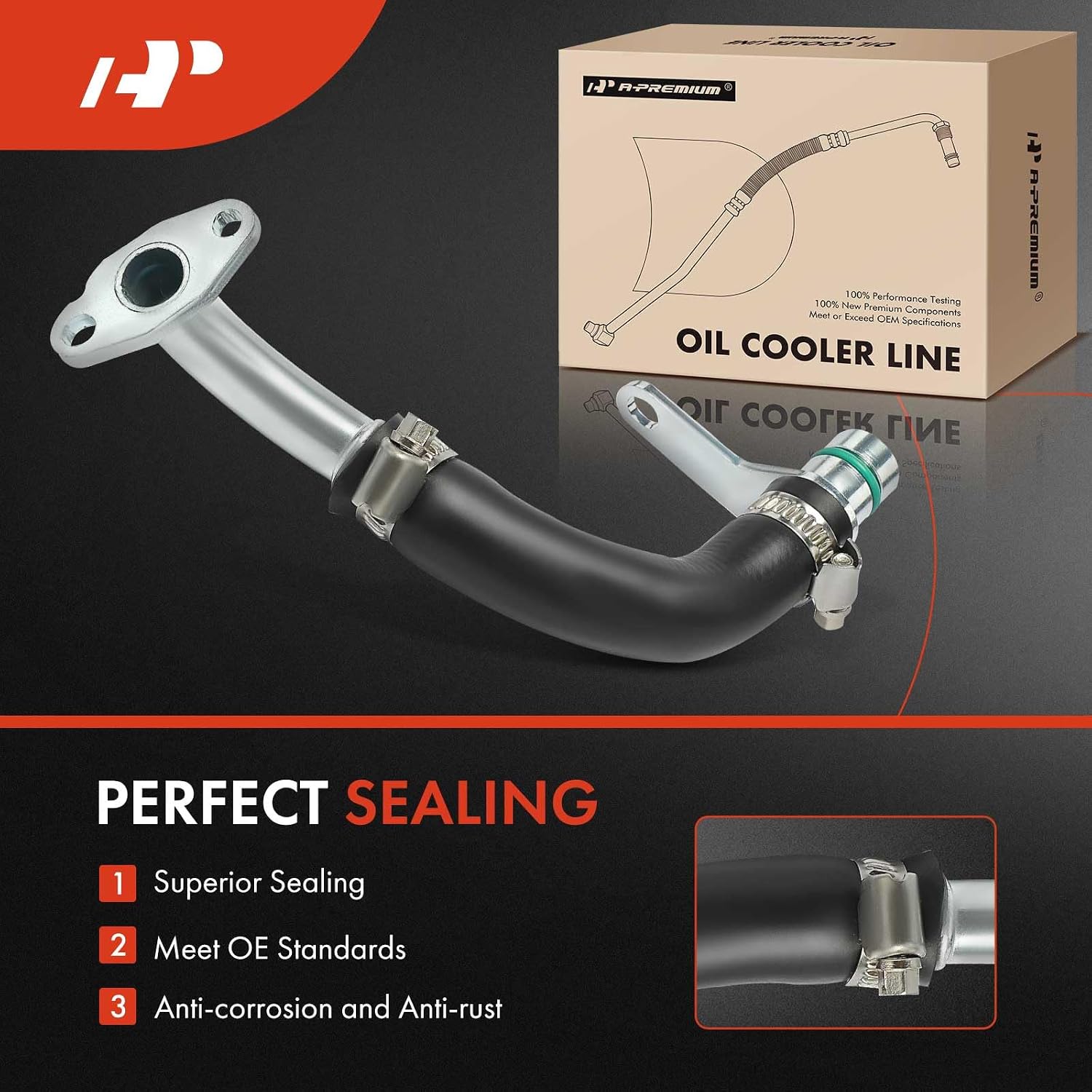 A-Premium Turbocharger Oil Inlet Line Compatible with BMW 320i, 320i xDrive, 328i, 328i GT xDrive, 328i xDrive, X5, 528i, 528i xDrive, X3, 428i, 428i Gran Coupe, 428i xDrive, X1, 228i, 228i xDrive