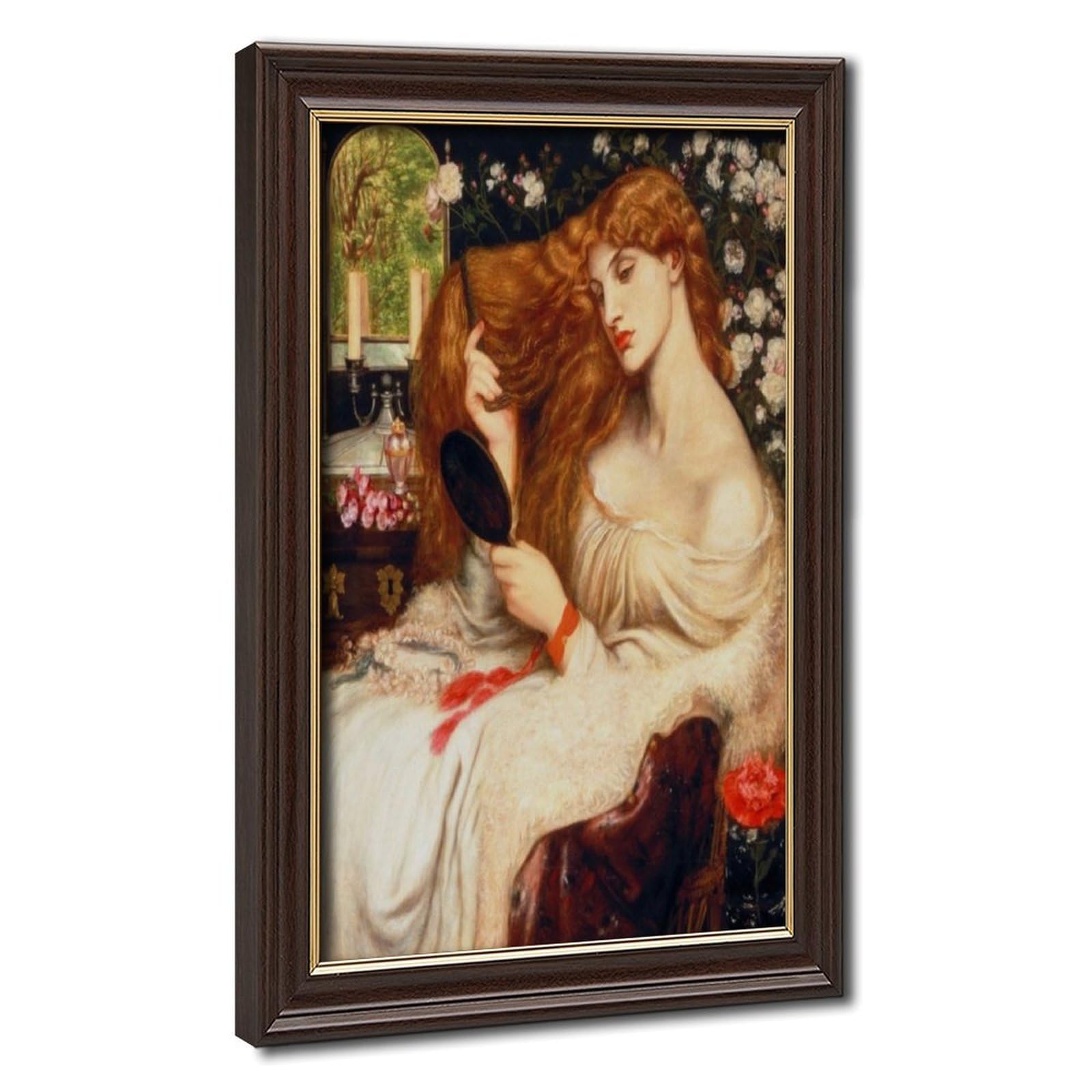 WCYB Lady Lilith by Dante Gabriel Rossetti Posters Prints Canvas Deco Paintings Wall Art Hangable Frame 16" L X 24" W