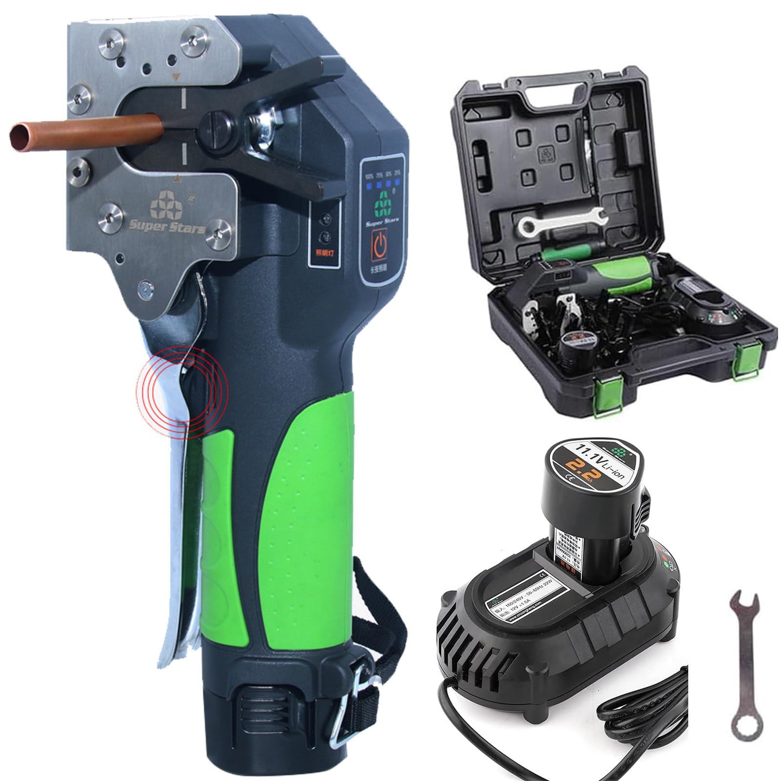 3S VTE-29D – Expanseur électrique à Batterie Pour Tube Cuivre (7 Diamètres) + Accessoires