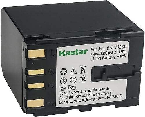 Kastar Batería BN-V428 de repuesto para JVC GR-DVL105, GR-DVL105U, GR-DVL107, GR-DVL107U, GR-DVL108, GR-DVL109, GR-DVL120, GR-DVL140, GR-DVL145,