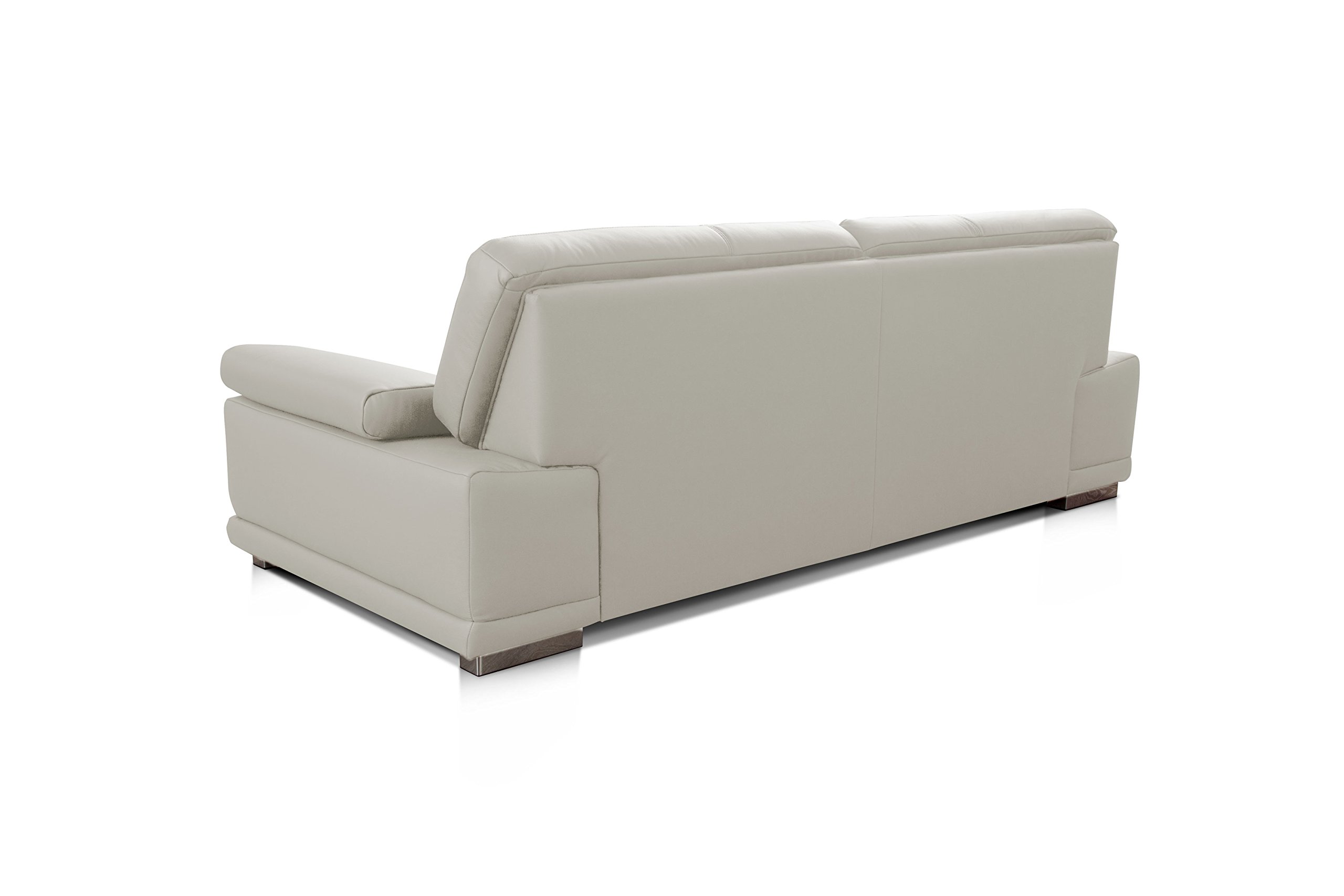 CAVADORE 3,5 Places corianne/248 x 80 x 99 cm/Cuir synthétique Bison Pure White