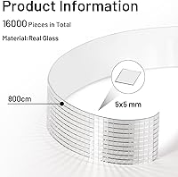 Vista 4 de PP OPOUNT 16000 azulejos de bola de discoteca – 1 rollo de azulejos de espejo de cristal autoadhesivos de 0.197 x 0.197 in para bricolaje, bola