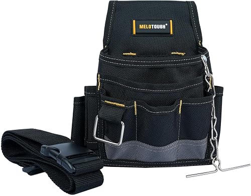 MELOTOUGH Electrician Tool Pouch Tool Belt Pouches Multiple Pockets Tool Organizer for Technician, Maintenance, HVAC