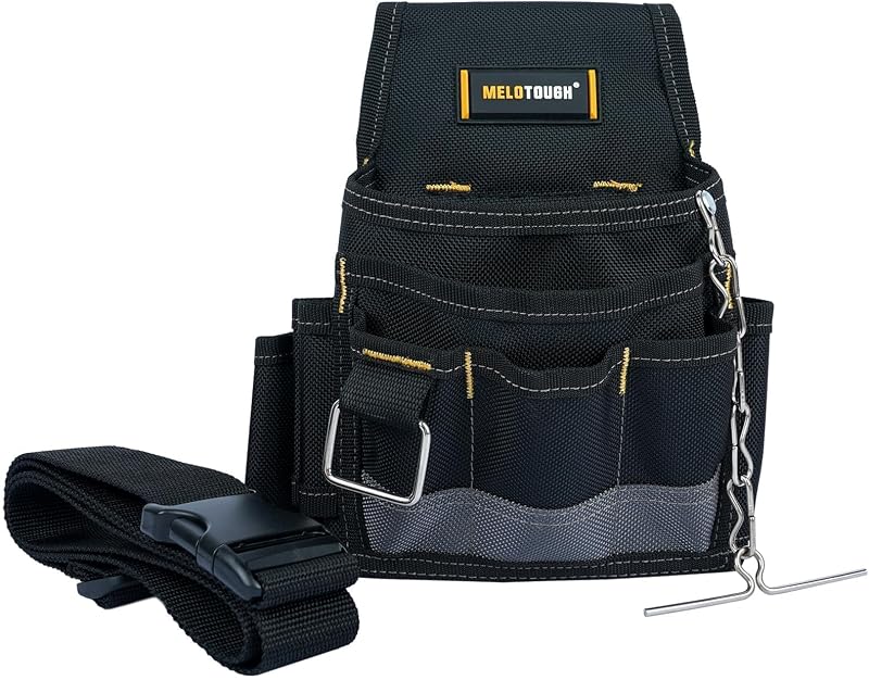 Electrician Tool Pouch Tool Belt Pouches Multiple Pockets Tool Organizer for Technician, Maintenance, HVAC
