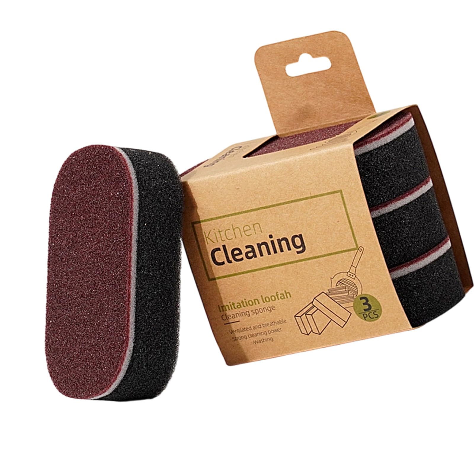 Multipurpose Sanding Sponge Heavy Duty Emery Sponge Scrubbers for Kitchen Cookwear Bathroom Ceramics Wall Stain Removal Permanent Scouring Pad