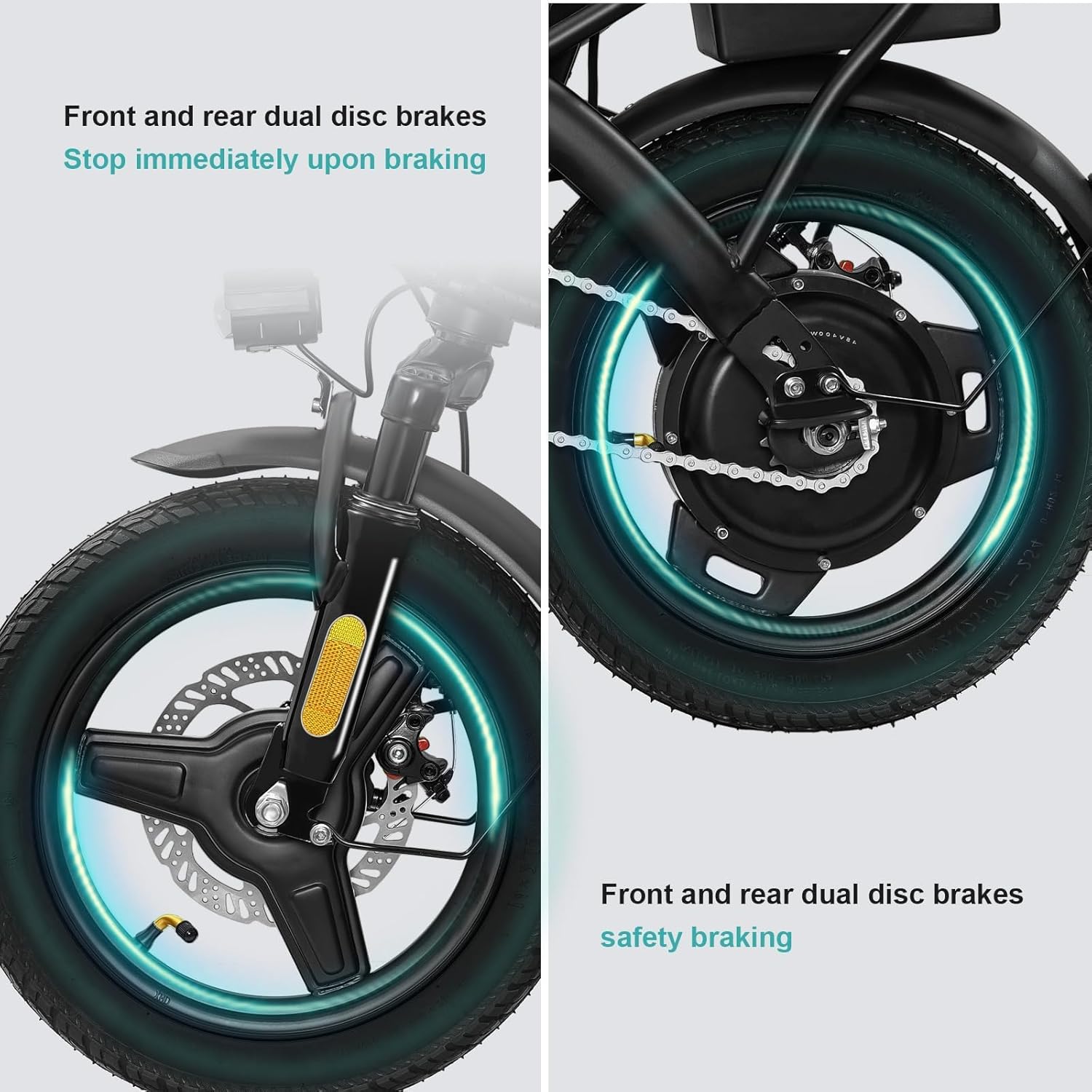 Electric Bike for Adults Teens, Commuter City Folding Electric Bicycle with 560W Motor and 48V Battery, 24MPH 3-Level Pedals Assist, Dual Disc Brakes,14" Compact Foldable Ebike with UL 2849 Certified