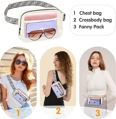 Miniatura 5 de LLYWCM Riñoneras para mujer Riñonera para mujer Riñonera cruzada Riñonera negra con correa ajustable, cangurera cruzada de moda para correr,