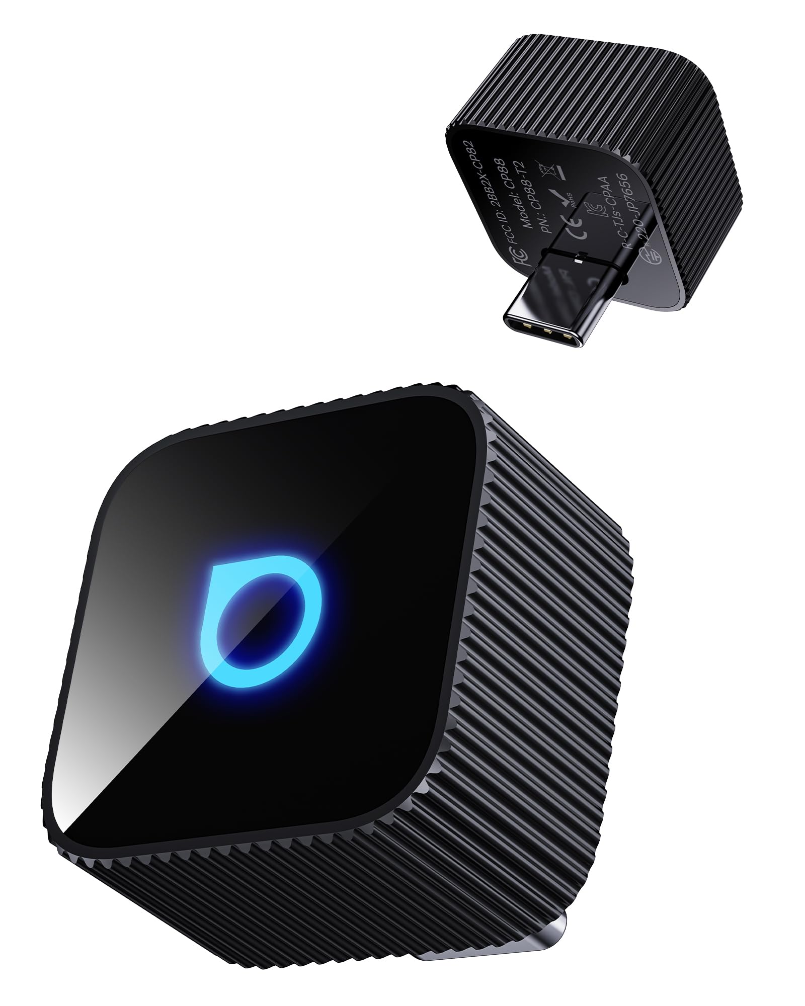 Ottocast Mini Cube 3.0 USB C Wireless CarPlay Adapter, Android