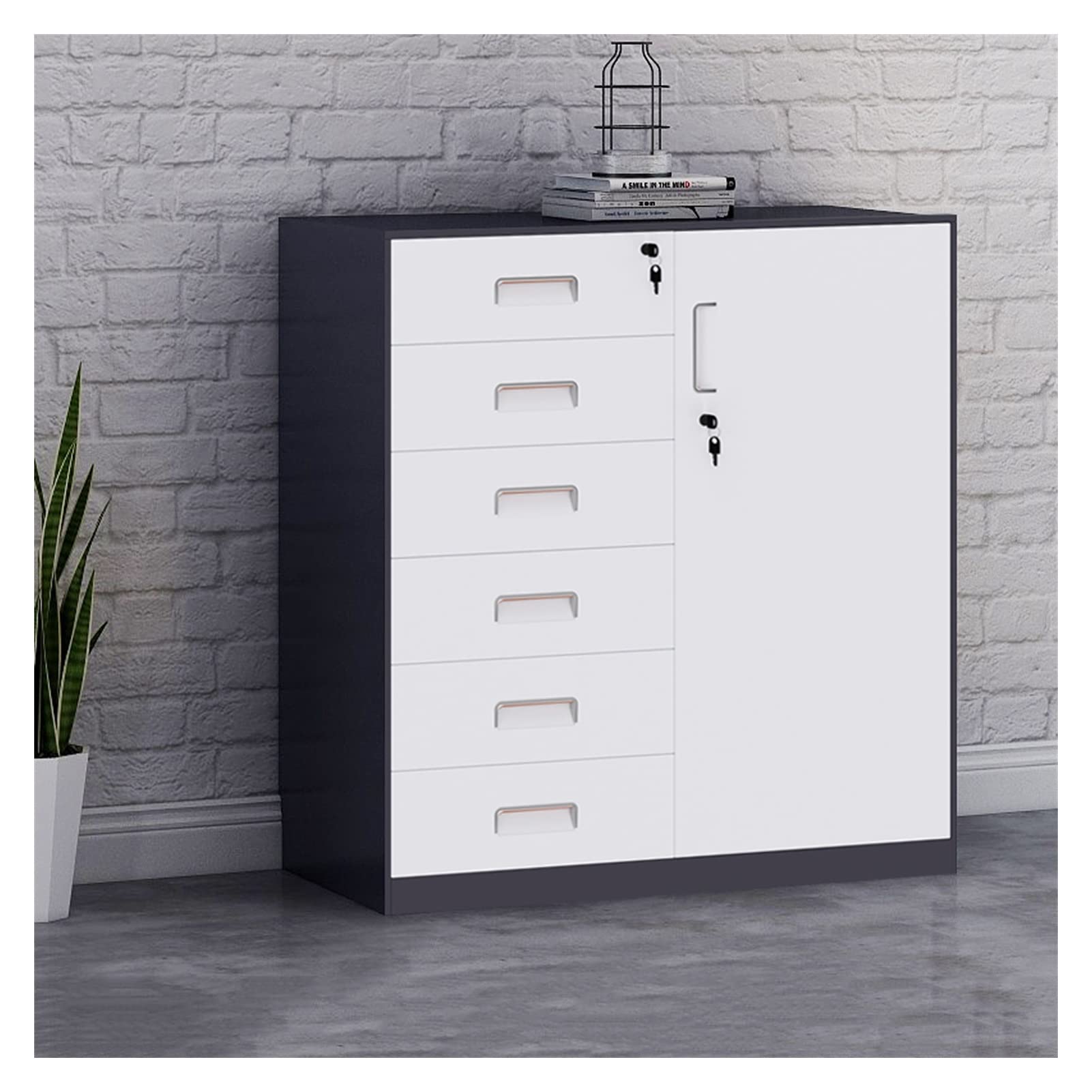 Aioneer 4 File Cabinet Tin Cabinet File Cabinet Low Cabinet Office Data File Activity Storage Three Drawer Cabinet Tool Cabinet Small Cabinet Filing Cabinet-1.1Mm