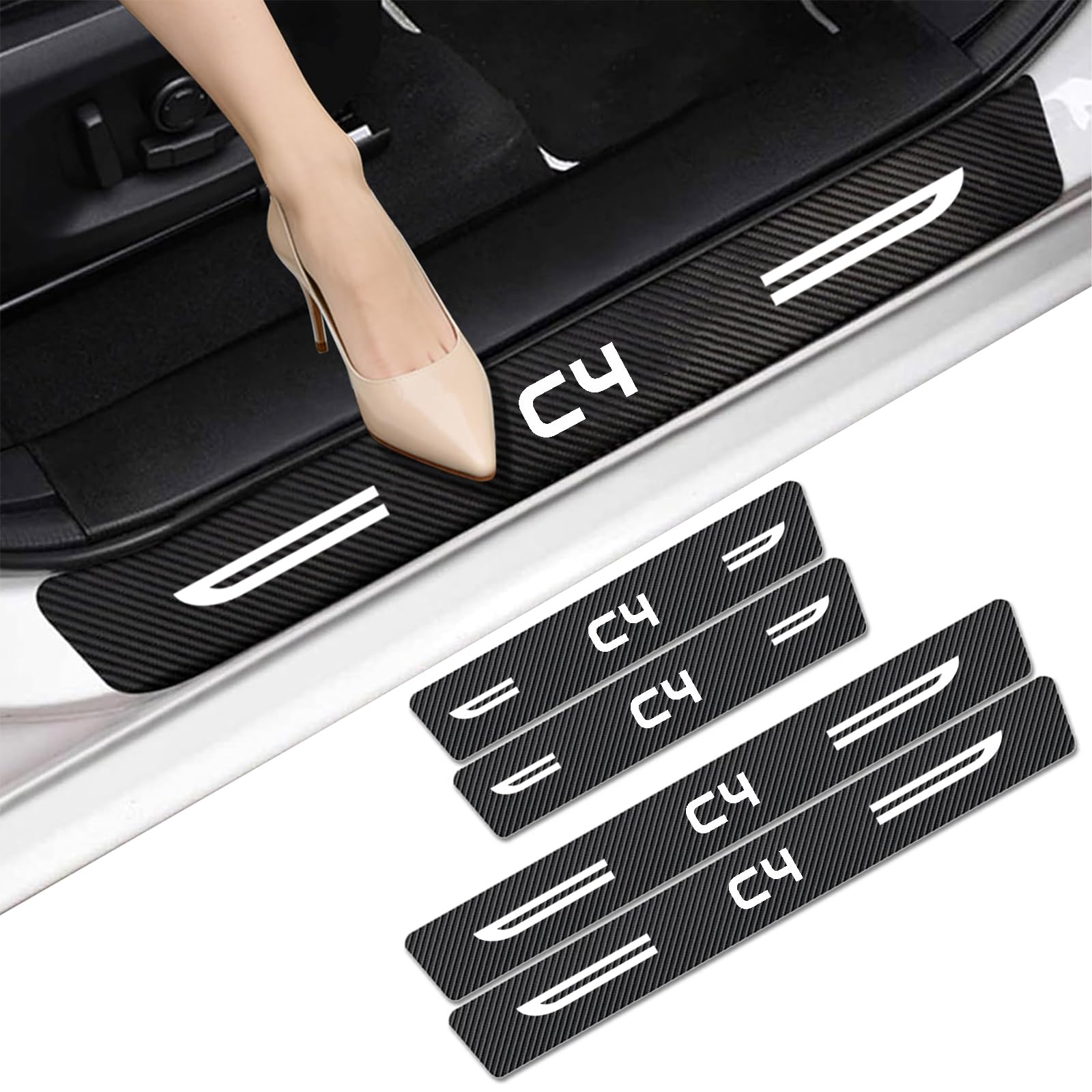 WXH97F Car Door Sill Protector for Citroen C4 Grand Picasso 2013-2018