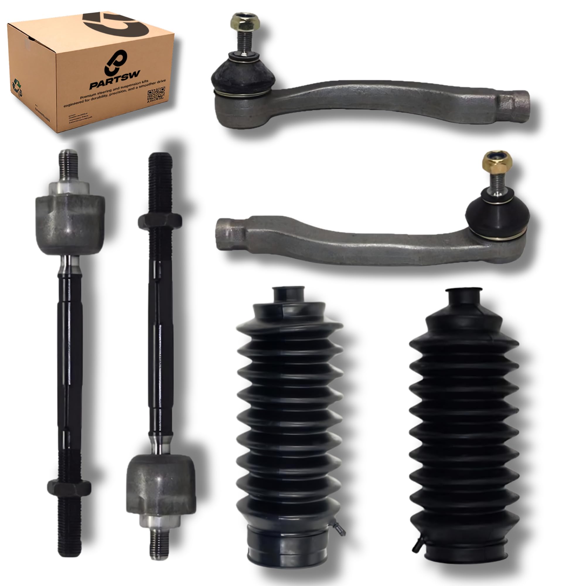 Amazon.com: PartsW 6pc Front Steering Tie Rod Rack Boot Kit ES3331