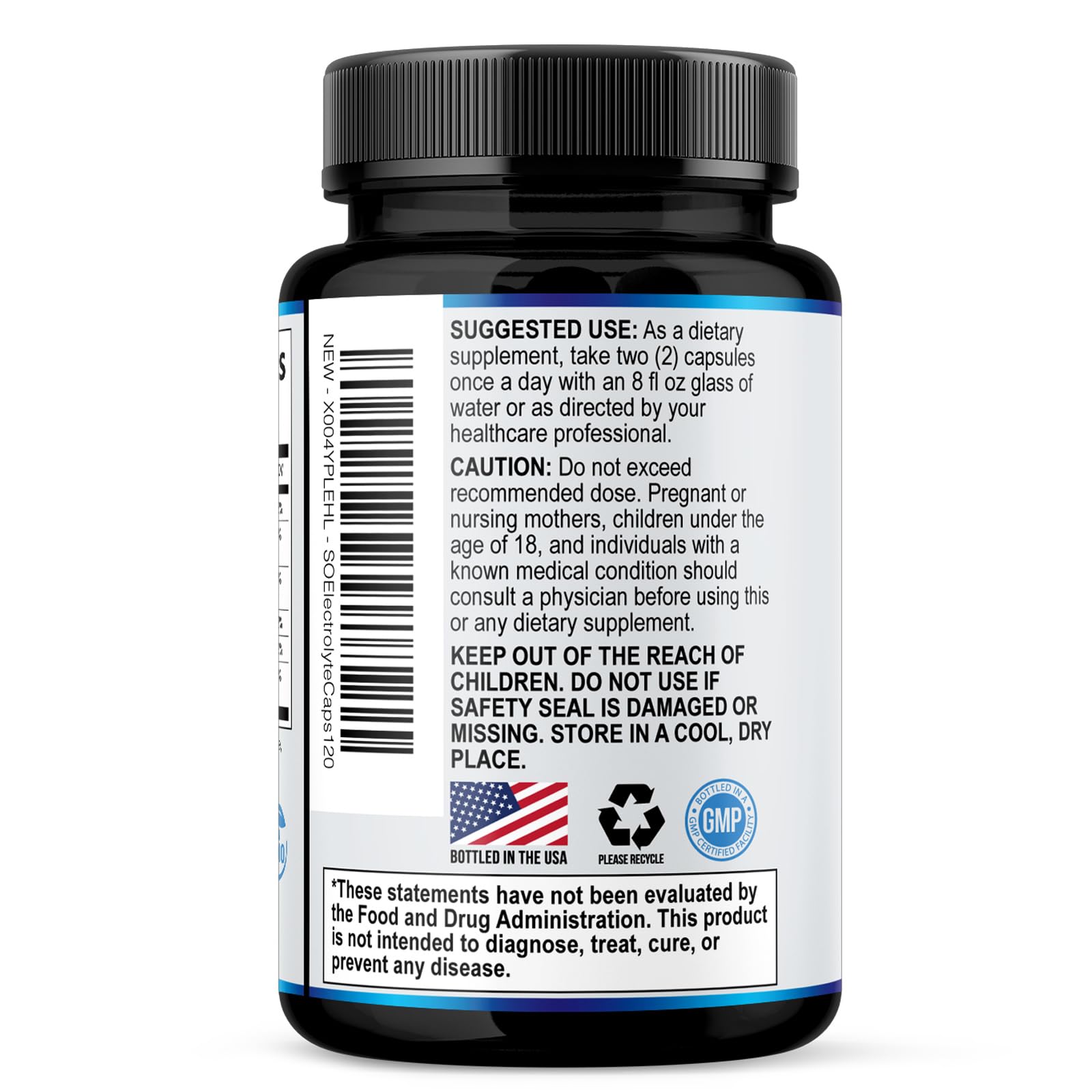 Electrolytes Supplement - Sugar Free, Advanced Hydration Complex with Sodium Chloride, Magnesium, Potassium, Calcium, Vitamin D3 - Best Hydrating Mineral Salt Pills - Vegan & Keto - 120 Capsules — Amazon image 9