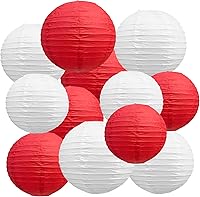 Vista 22 de BEISHIDA 12 Linternas de Papel Naranjas de Otoño Decorativas Amarillas Naranjas Marrones Colgantes Redondas Linternas de Papel Lámpara para Acción