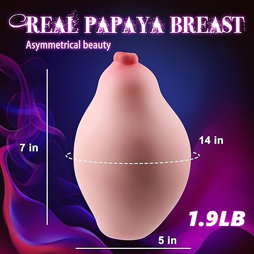 Miniatura 2 de Masturbador masculino de pecho de 1.9 libras para hombres, juguete sexual insertable en el pezón, juguetes sexuales 3D realista, orgasmo masculino,