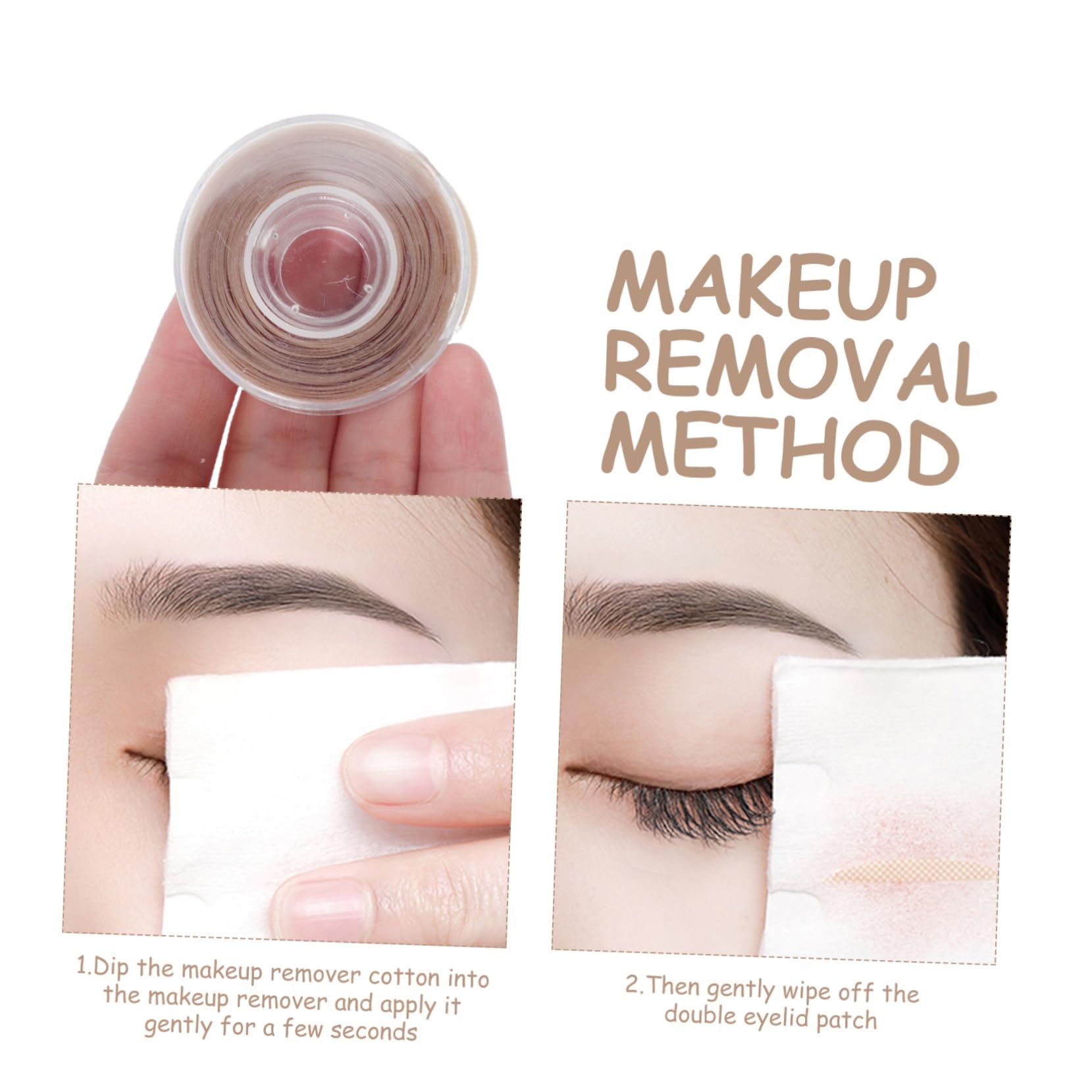 FRCOLOR Natural Double Eyelid Stickers 3 Rolls Eyelid Tape Safe for for Birthday