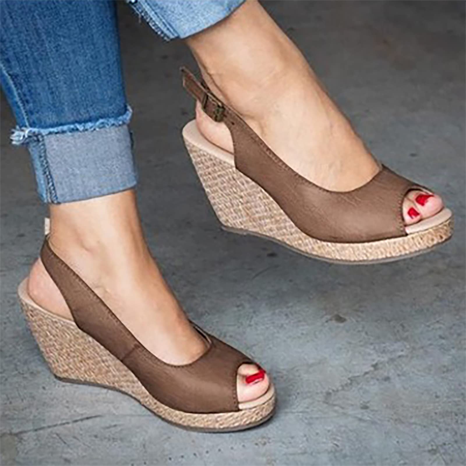 Generico Sandales De RandonnéE Femme Confortables LéGèRes AntidéRapantes Semelle Souple Respirantes Chaussures Femme éTé éLéGantes Mules OrthopéDiques Pieds Larges Ville Usage Quotidien
