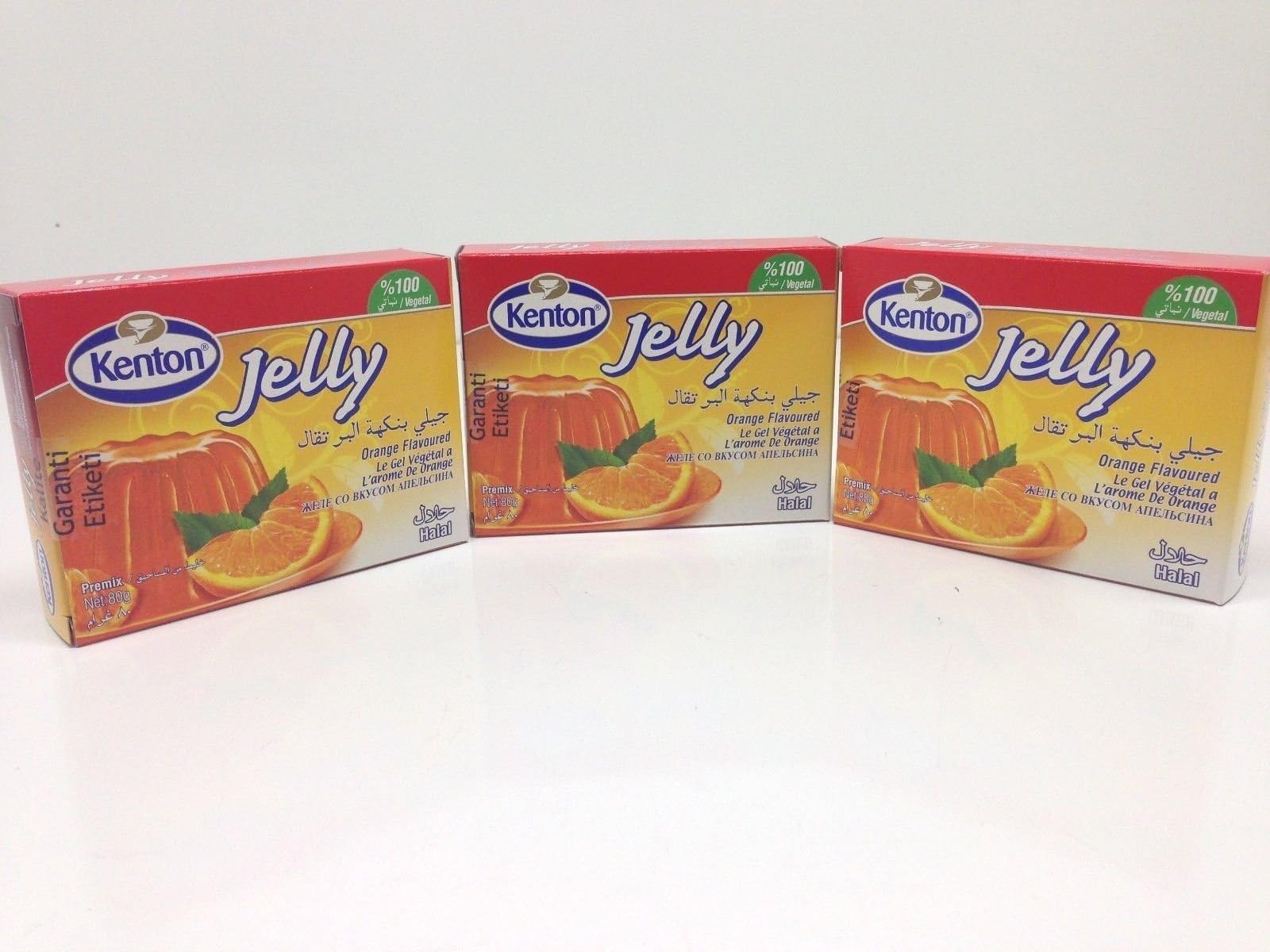 Orange Flavored Jello Powder, Halal, Turkish, Kenton, 3 Pack