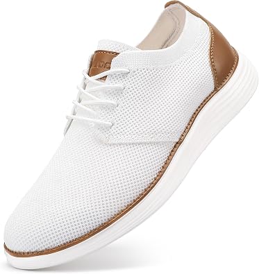 VILOCY Mens Fashion Dress Sneakers Casual Walking Shoes Business Oxfords Comfortable Breathable Lightweight Tennis