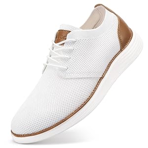 VILOCY Mens Fashion Dress Sneakers Casual Walking Shoes Business Oxfords Comfortable Breathable Lightweight Tennis