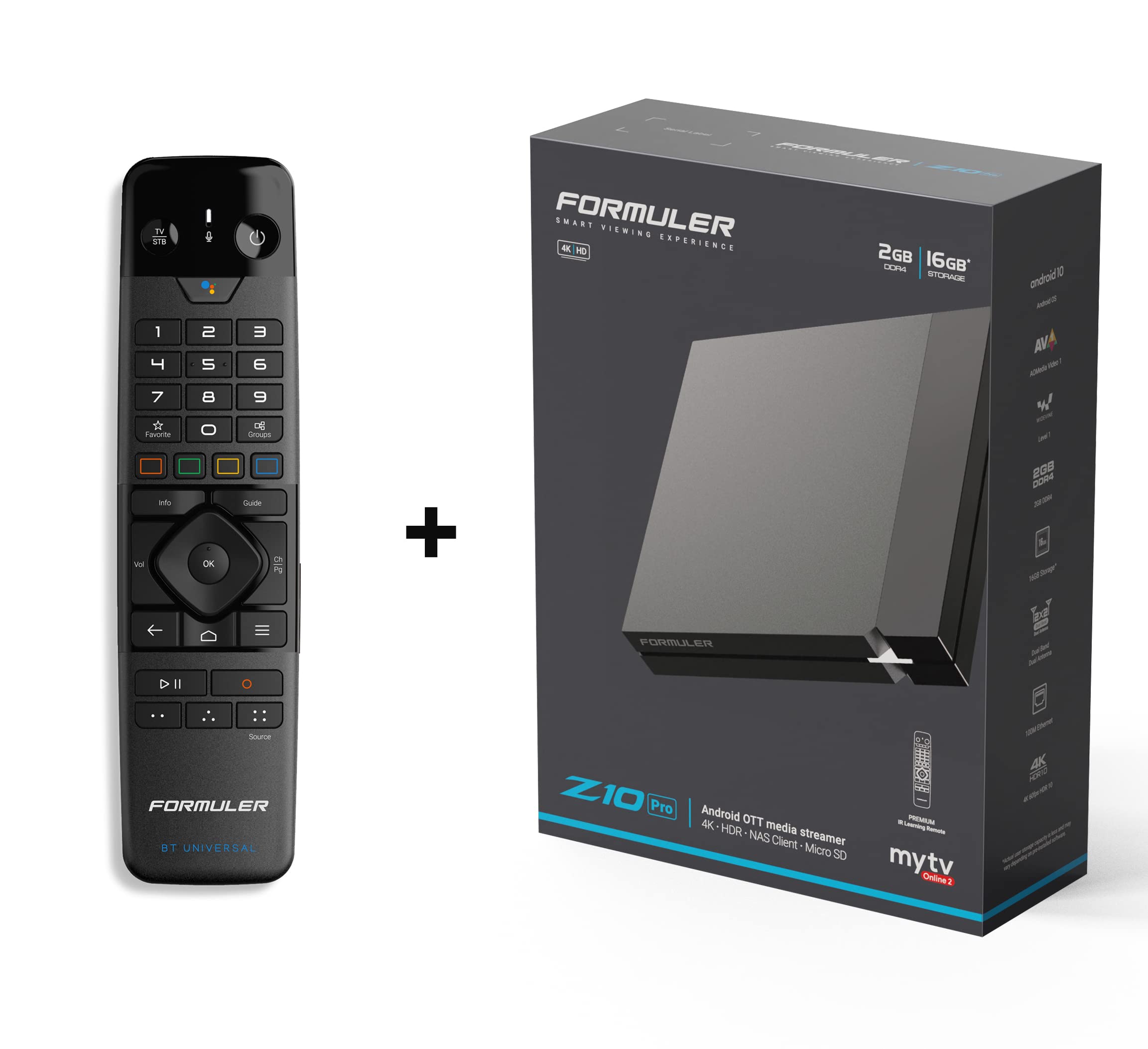 Buy ULTIMATE PACKAGE Formuler Z10 PRO 4K Android 10 OTT 5G Box + GTVBT1 Universal TV Bluetooth