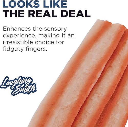 Miniatura 5 de Laughing Smith Bungee Bacon – Tocino sensorial elástico – Alimento sensorial divertido y calmante – Tiras de tocino de imitación realistas – Ayuda