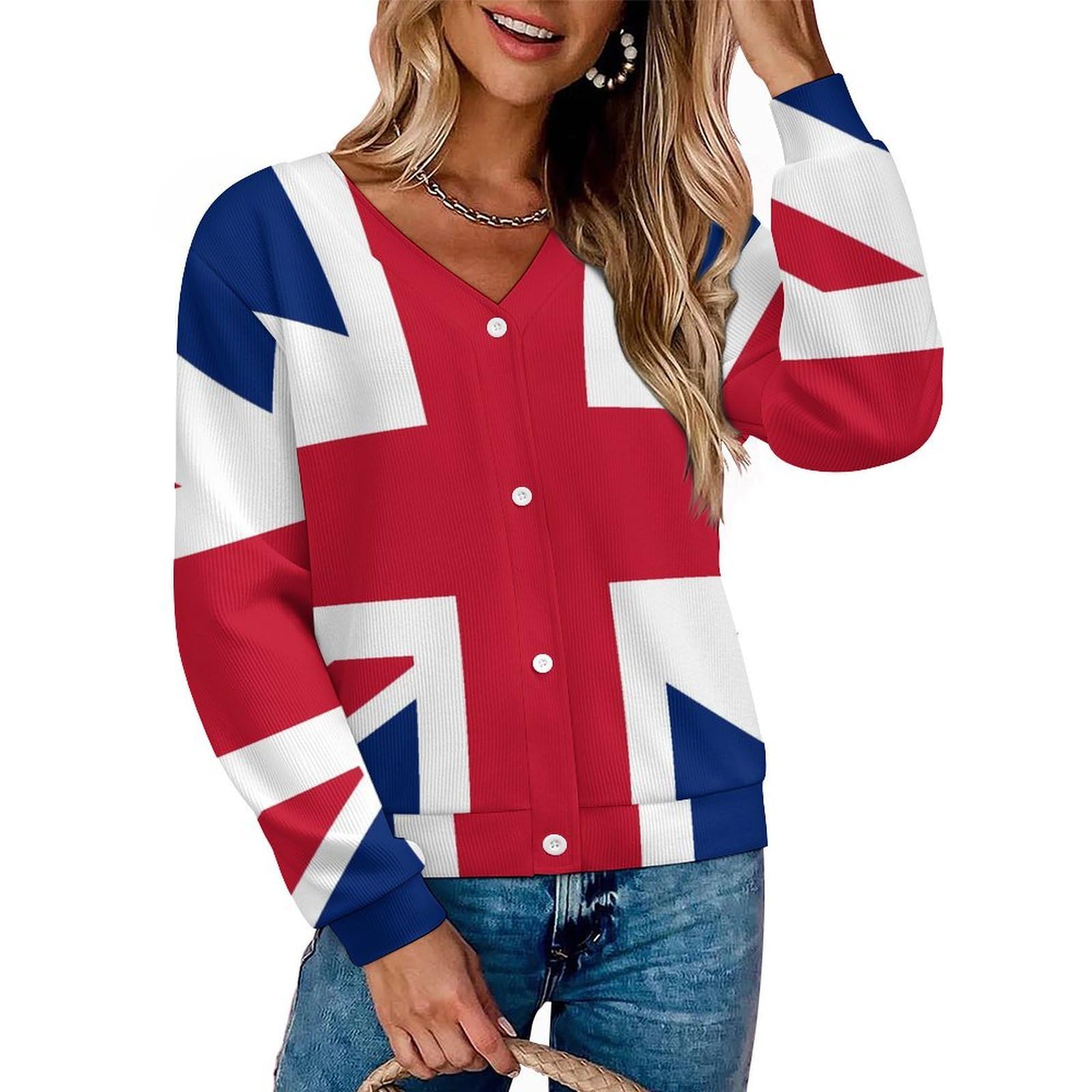 Womens Long Sleeve Button Short Knit Cardigan Sweater Soft Comfort Coat