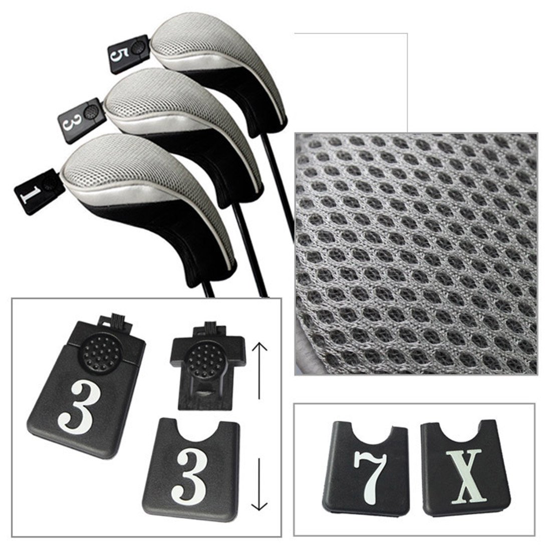 Andux Copritesta Per Mazze Da Golf – Modello Semicerchio Piccolo MT/TG29, Con Chiusura Magnetica, Per Putter Fino A 70 Mm - 3