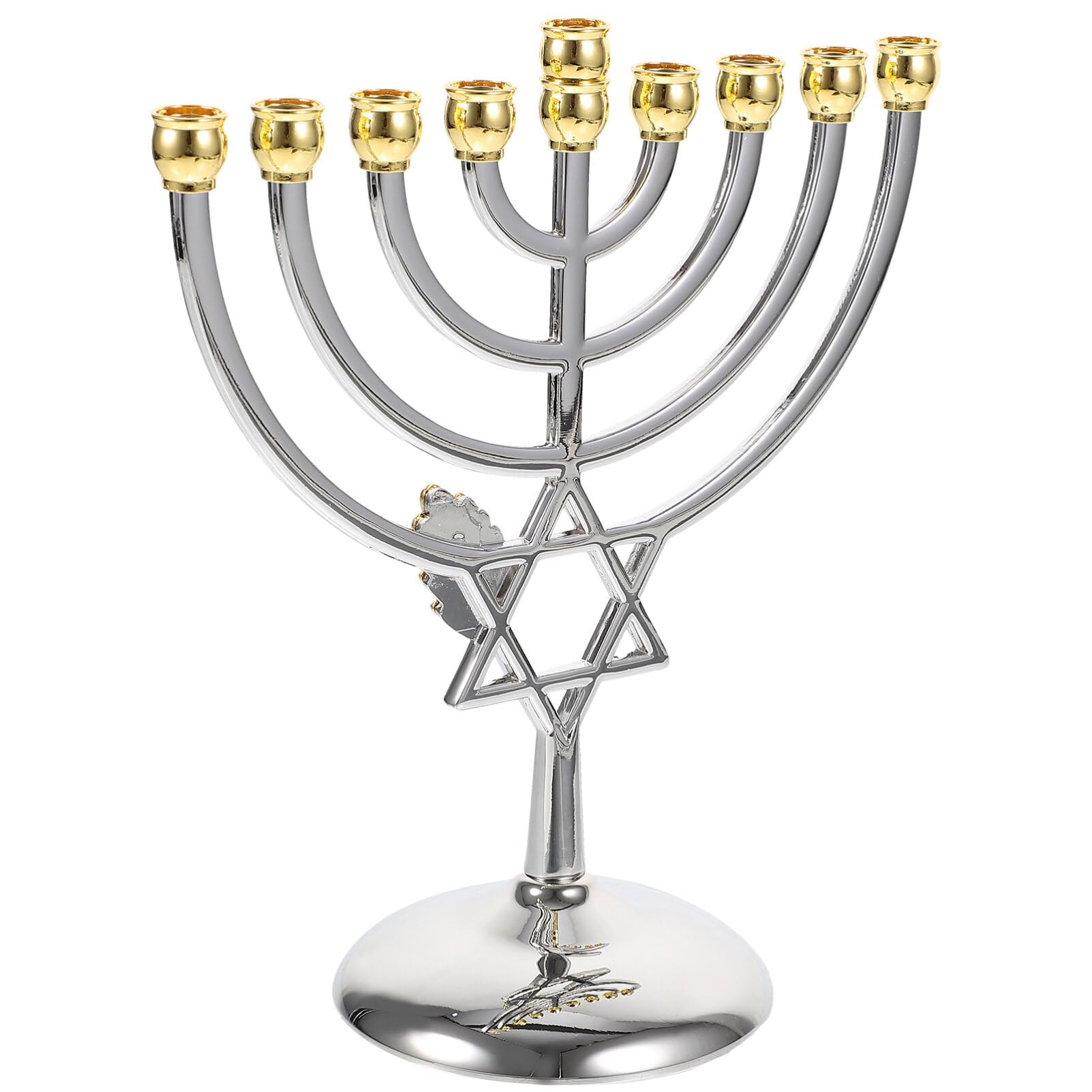 Candele Tradizionale Hanukkah Menorah Cono Portacandele Candeliere Stand Ateret Judaica Pilastro Candele Stand Gerusalemme Tempio di Nozze di Compleanno Festa Pranzo