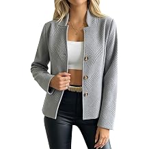 MINTLIMIT Womens Blazer Suit Stand Collar Button Down Open Front Jacket Business Casual Work Blazers Jacket