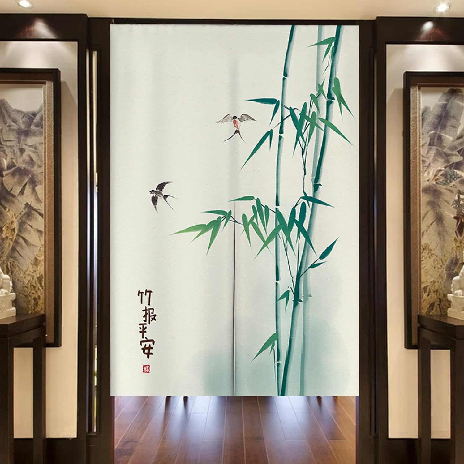 間仕切り カーテン 断熱 おしゃれ ロータス 90 1cm 柄 ネイビー 断熱 省エネ 省スペース 仕切り ロング丈 リビング 階段 廊下 ギフト プレゼント 模様替え 壁に飾る タペストリー カラー お風呂 洗面所 Eyquebuena Cl