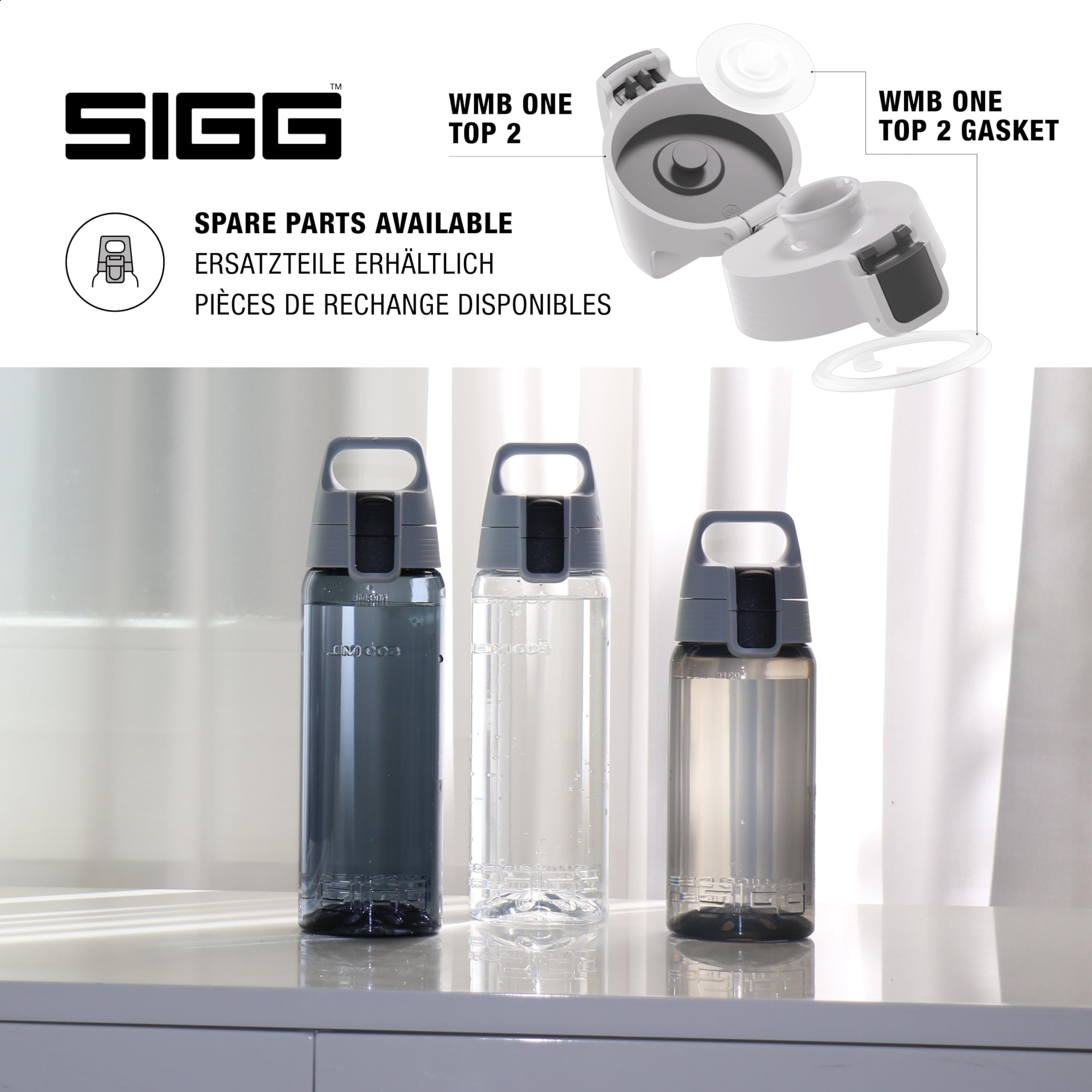 Borraccia Sigg Sigg - Borraccia Tritan - Total Clear ONE - Perfetta Per Bevande Gassate - Lavabile In Lavastoviglie - Ermetica - Leggera - Resistente Ai Graffi - Senza BPA - 0,75L - Antracite Borraccia Termica Sigg