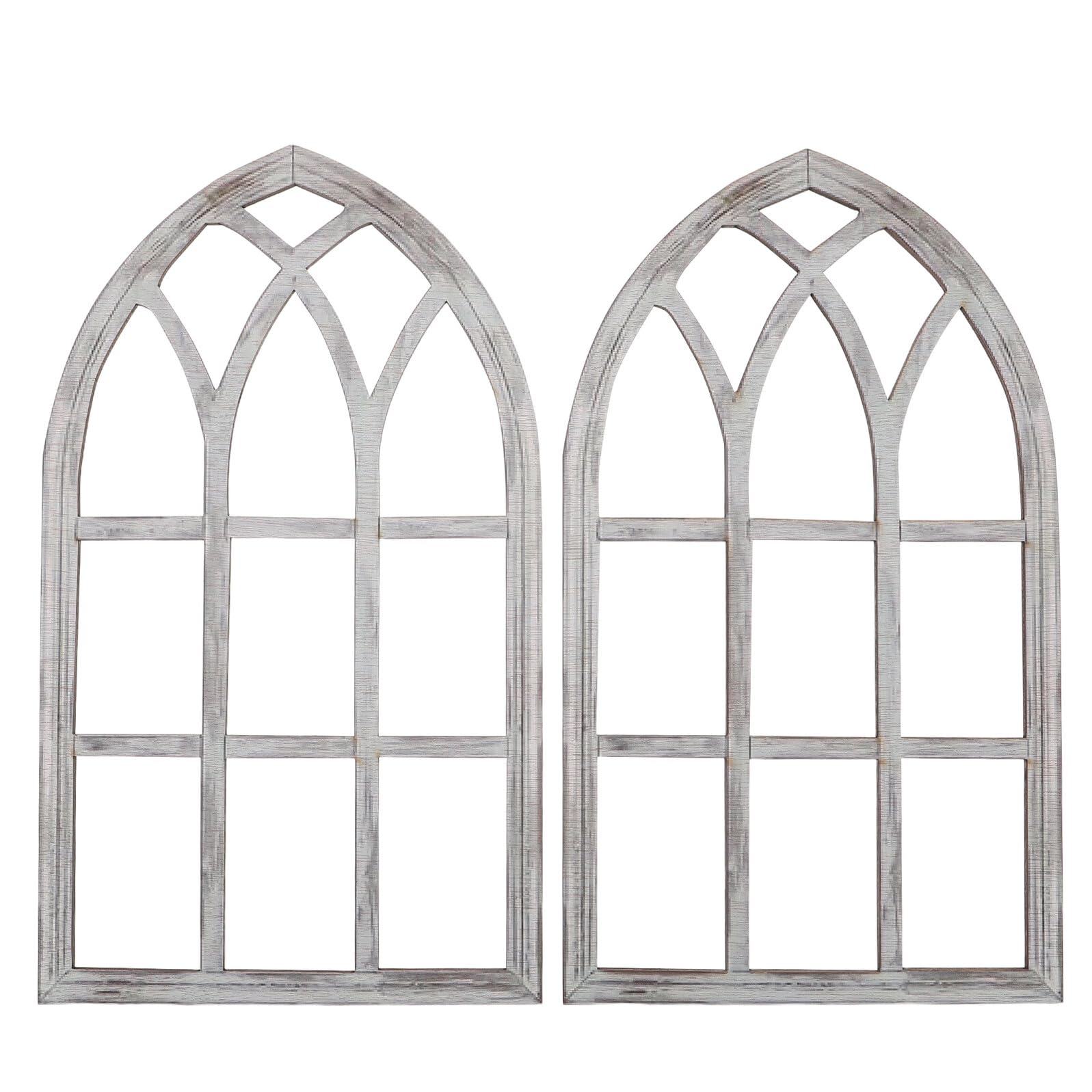 Ventana arqueada de madera vintage para transformar paredes interiores